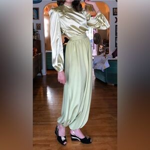 1930s 40s Flowy Palazzo Genie Pants